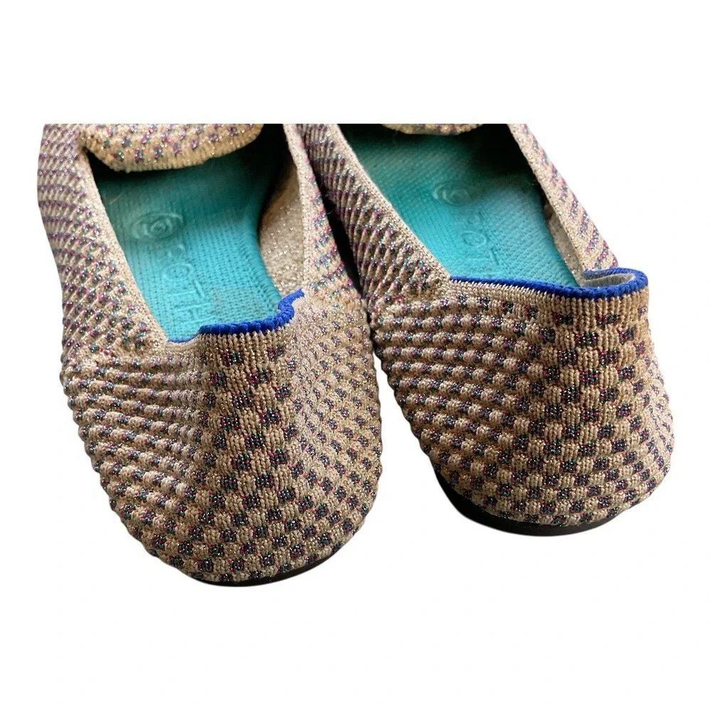 Rothy's Youth The Round Flats Sz 4 Multi Metallic Limited Edition‎ Womens Sz 6